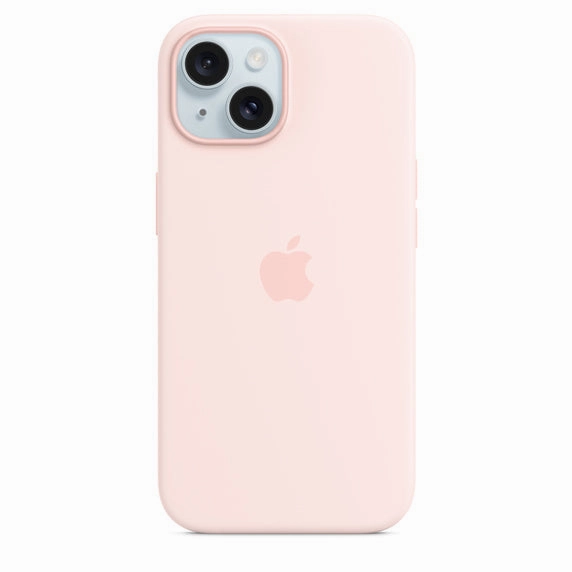 Anti Shock Film Silicone Case - Light Pink (Iphone 15)