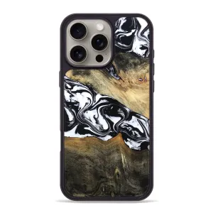Anti Dust Film Anti Oil Film Iphone 16 Pro Max Wood Phone Case - Kenyon (Black & White, 781630)