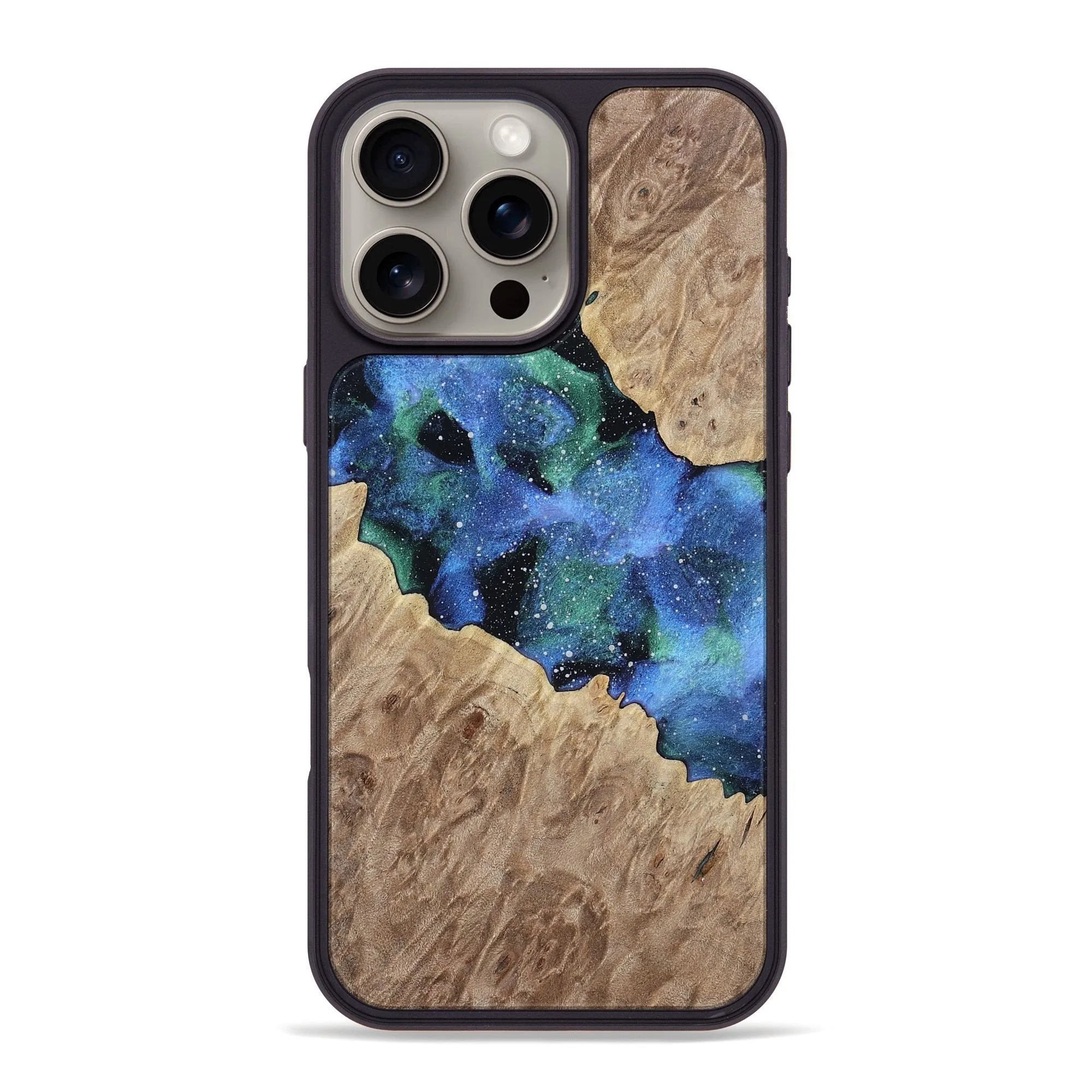 Protective Layer Anti Finger Smudge Iphone 16 Pro Max Wood Phone Case - Avayah (Cosmos, 781215)