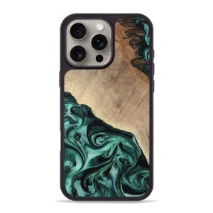 Scratch Proof Glass Anti Yellowing Iphone 16 Pro Max Wood Phone Case - Marcos (Green, 781568)