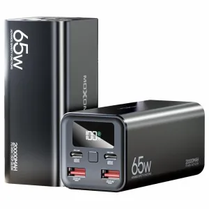 Safe Charging Charging Bank Moxom 65W Fast Charging Power Bank Pd65W Lcd 20000Mah (Mx-Pb72)