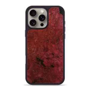 Bubble Free Screen Anti Spy Iphone 16 Pro Max Wood Phone Case - Sina (Wood Burl, 781079)
