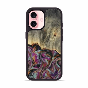 Anti Yellowing Iphone 16 Wood Phone Case - Sally (Green, 781775)