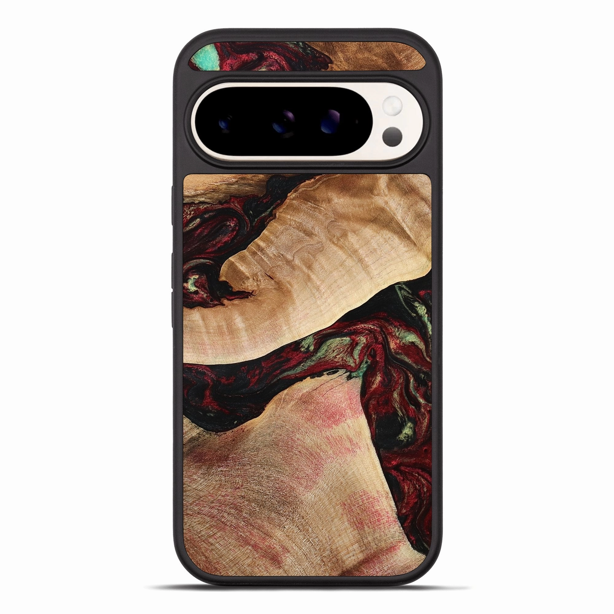 Pixel 10 Pro Xl Wood Phone Case - Solomon (Red, 777780) Water Resistant