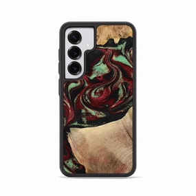 Galaxy S25 Wood Phone Case - Cindy (Red, 776984) Anti Static