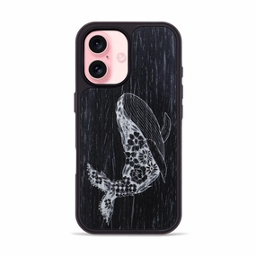 Iphone 16 Wood Phone Case - Growth - Ebony (Curated) Fingerprint Repellent