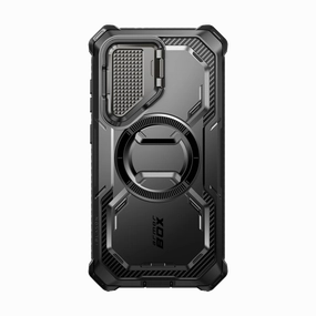 Galaxy S24 Armorbox Protective Phone Case - Black Rounded Edges Soft Edge