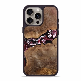 Anti Spy Fingerprint Repellent Iphone 16 Pro Max Wood Phone Case - Shelley (Red, 770375)