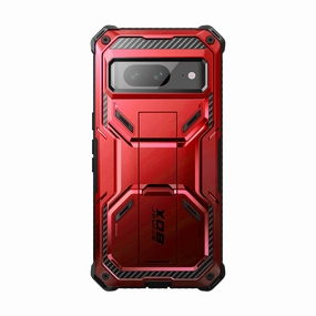 Google Pixel 8 Armorbox Case - Metallic Red Anti Dust Fingerprint Resistant Screen
