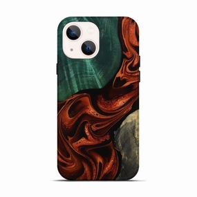 Iphone 13 Wood Live Edge Phone Case - Houston (Red, 781450) Shockproof Protective Layer