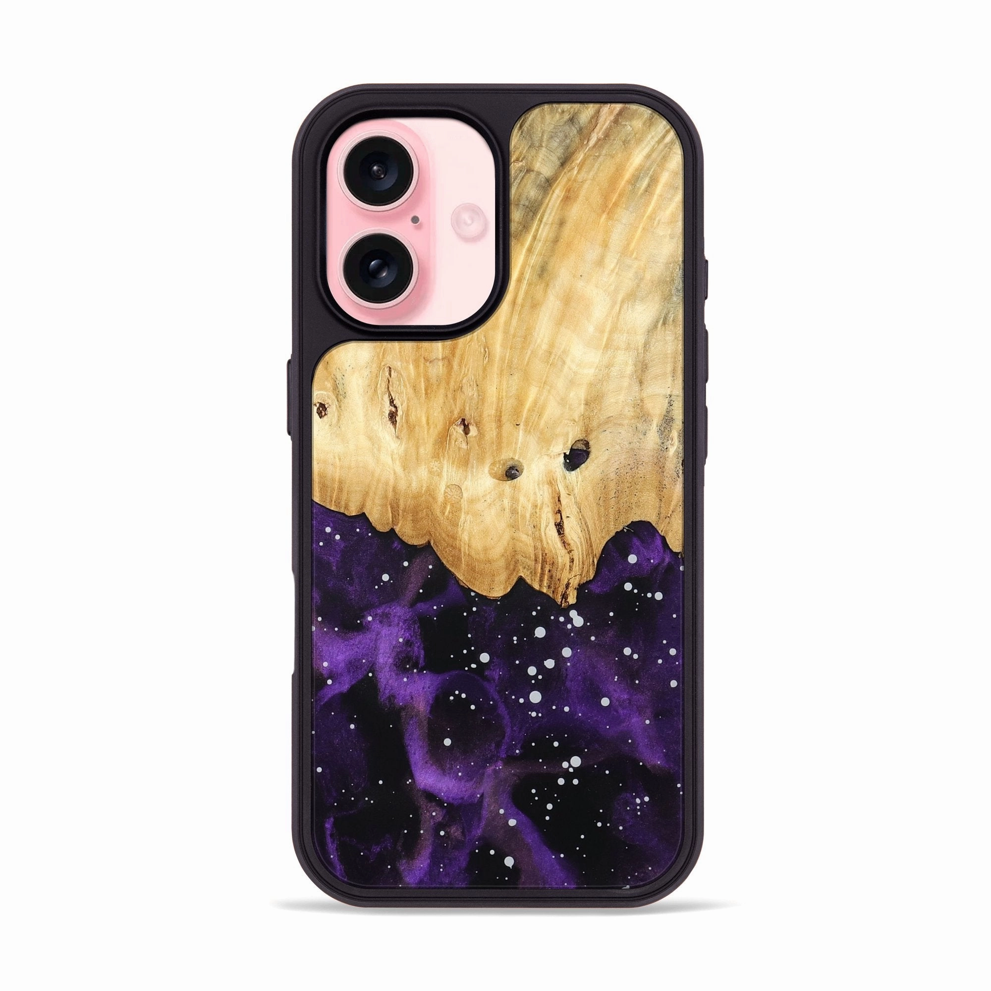 Iphone 16 Wood Phone Case - Leandra (Cosmos, 781920) Bubble Free Screen Anti Fingerprint Film