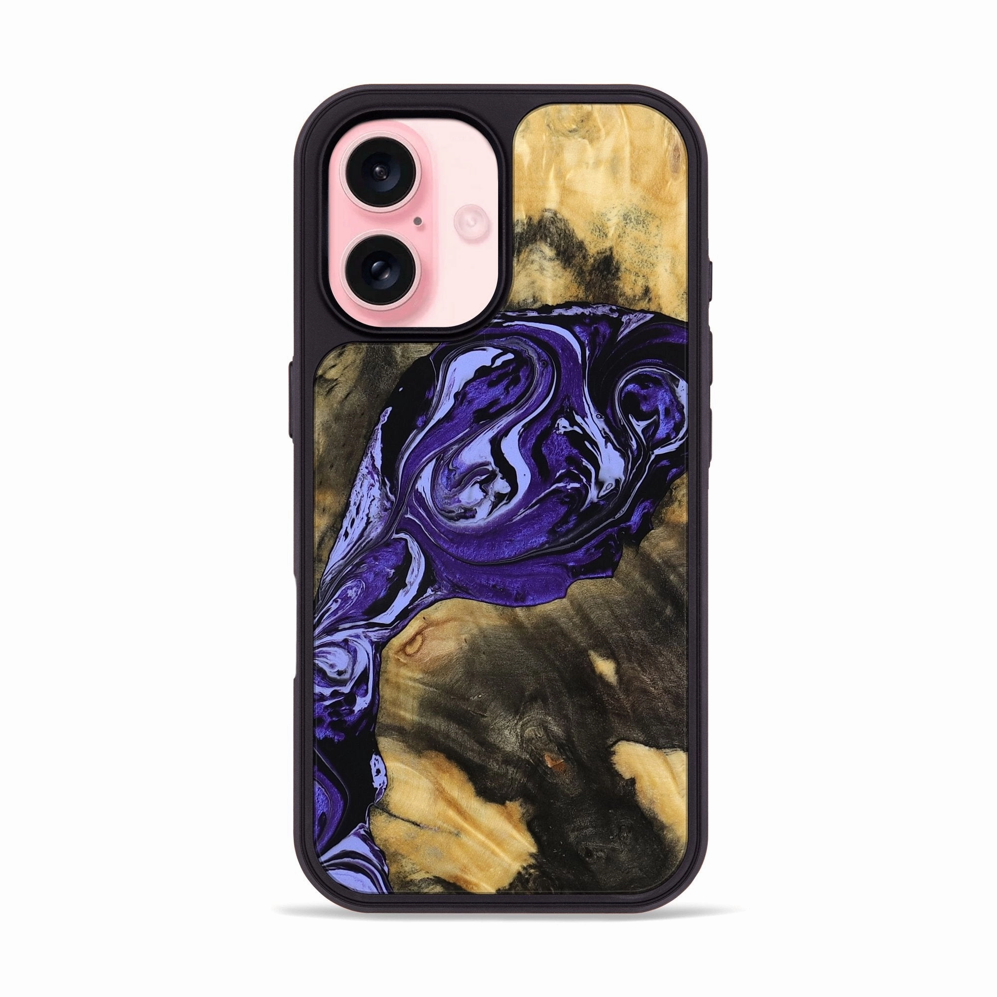 Anti Finger Stain Iphone 16 Wood Phone Case - Trey (Purple, 769928)