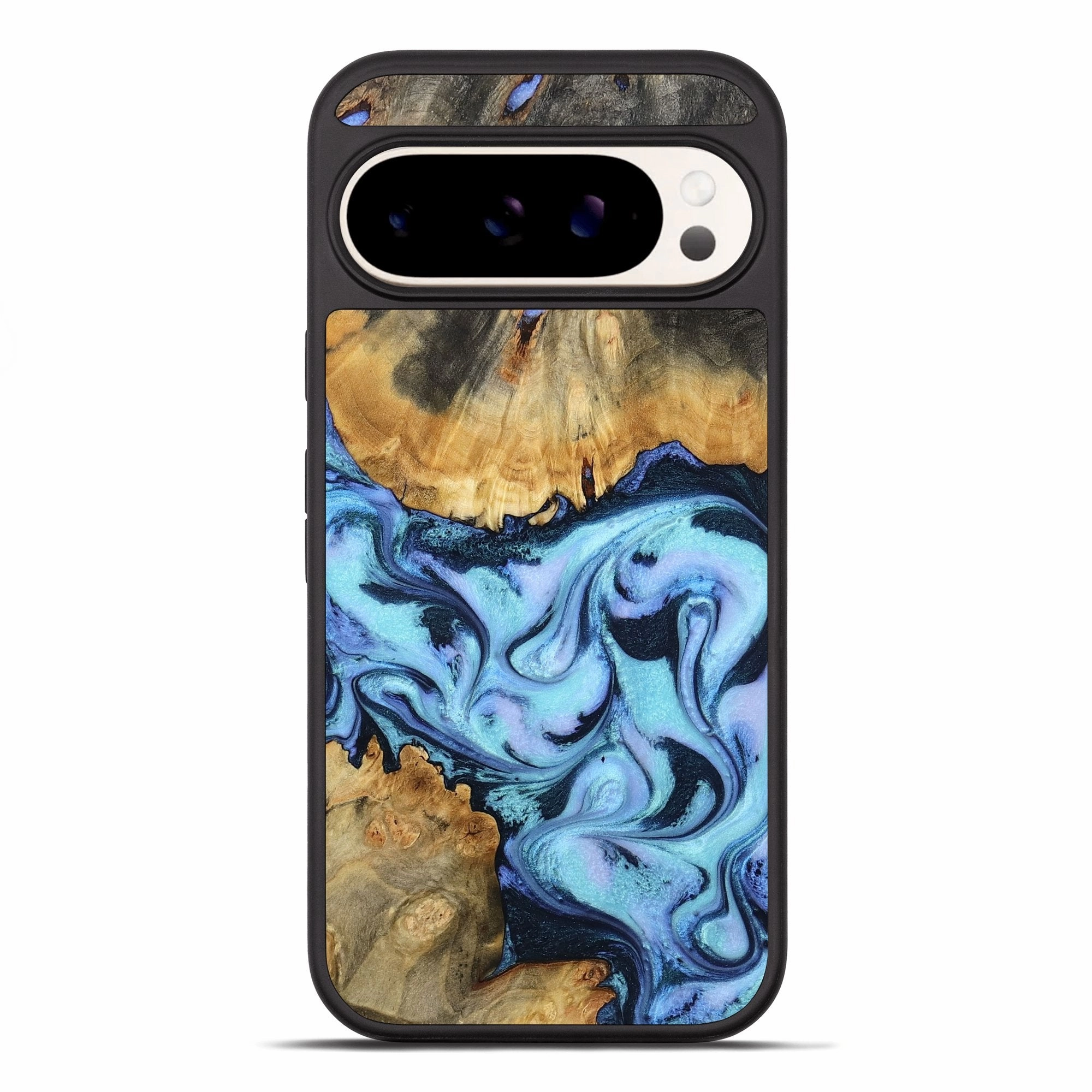 Pixel 10 Pro Xl Wood Phone Case - Ainara (Blue, 781575) Anti Fingerprint Screen