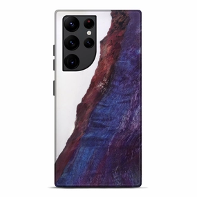 Galaxy S22 Ultra Wood Live Edge Phone Case - Viviana (Clear, 780012) Anti Spy Self Healing
