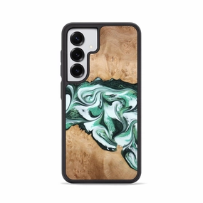 Fingerprint Free Easy Installation Galaxy S25 Wood Phone Case - Dalton (Green, 773384)