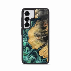 Shock Proof Film Ultra Thin Galaxy S25 Wood Phone Case - Mittie (Green, 781772)