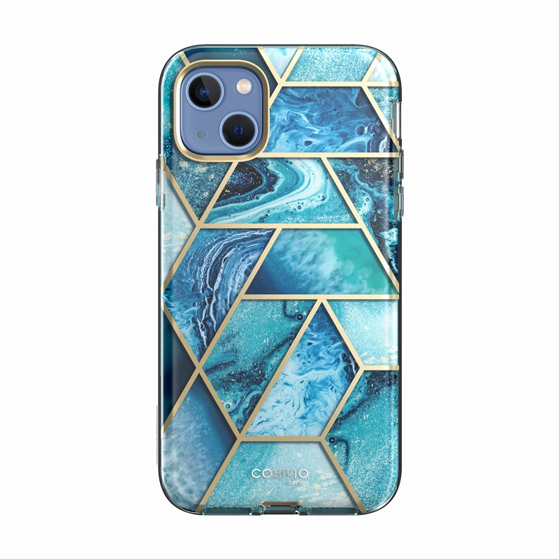 Iphone 14 Cosmo Case - Ocean Blue Scratch Resistant
