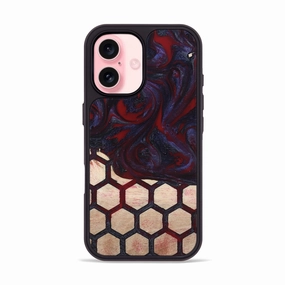 Iphone 16 Wood Phone Case - Darcy (Pattern, 777163) Anti Finger Smudge