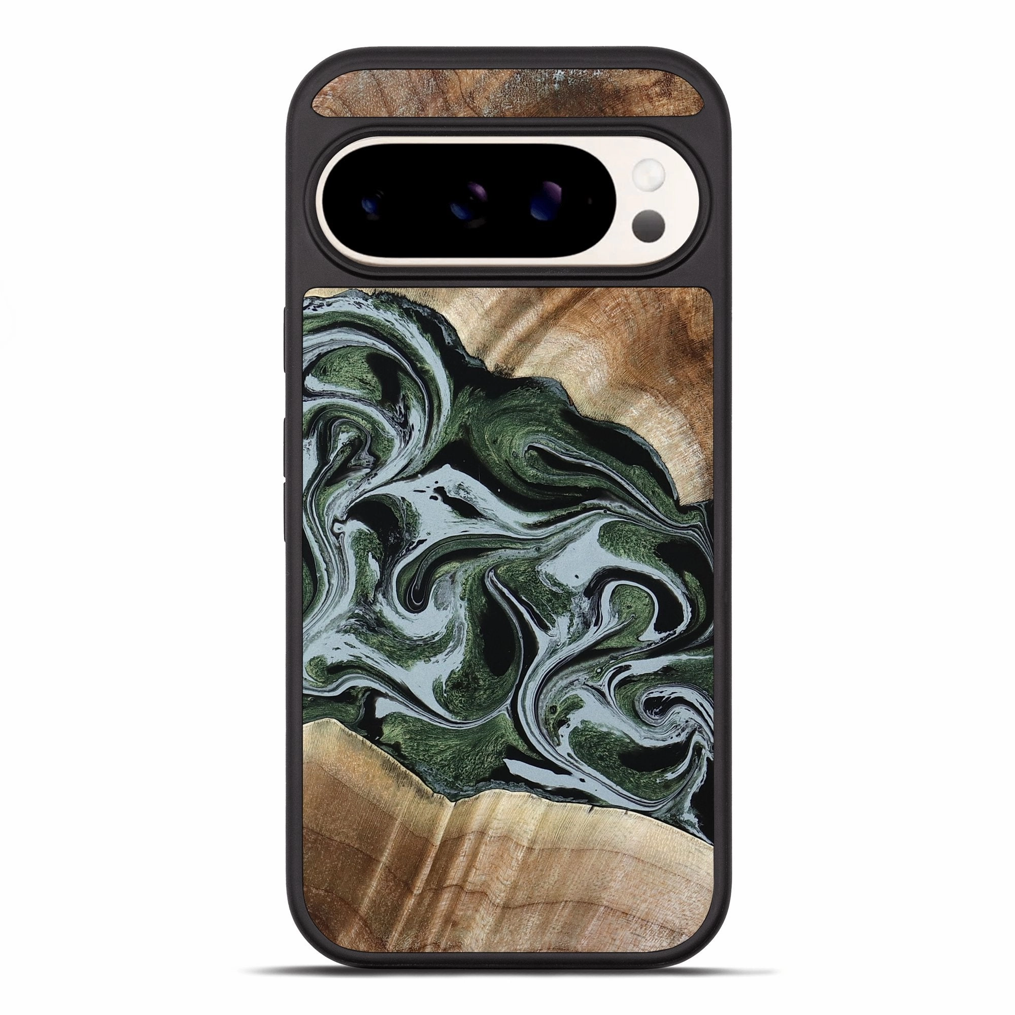 Pixel 10 Pro Xl Wood Phone Case - Elroy (Green, 780712) Drop Protection