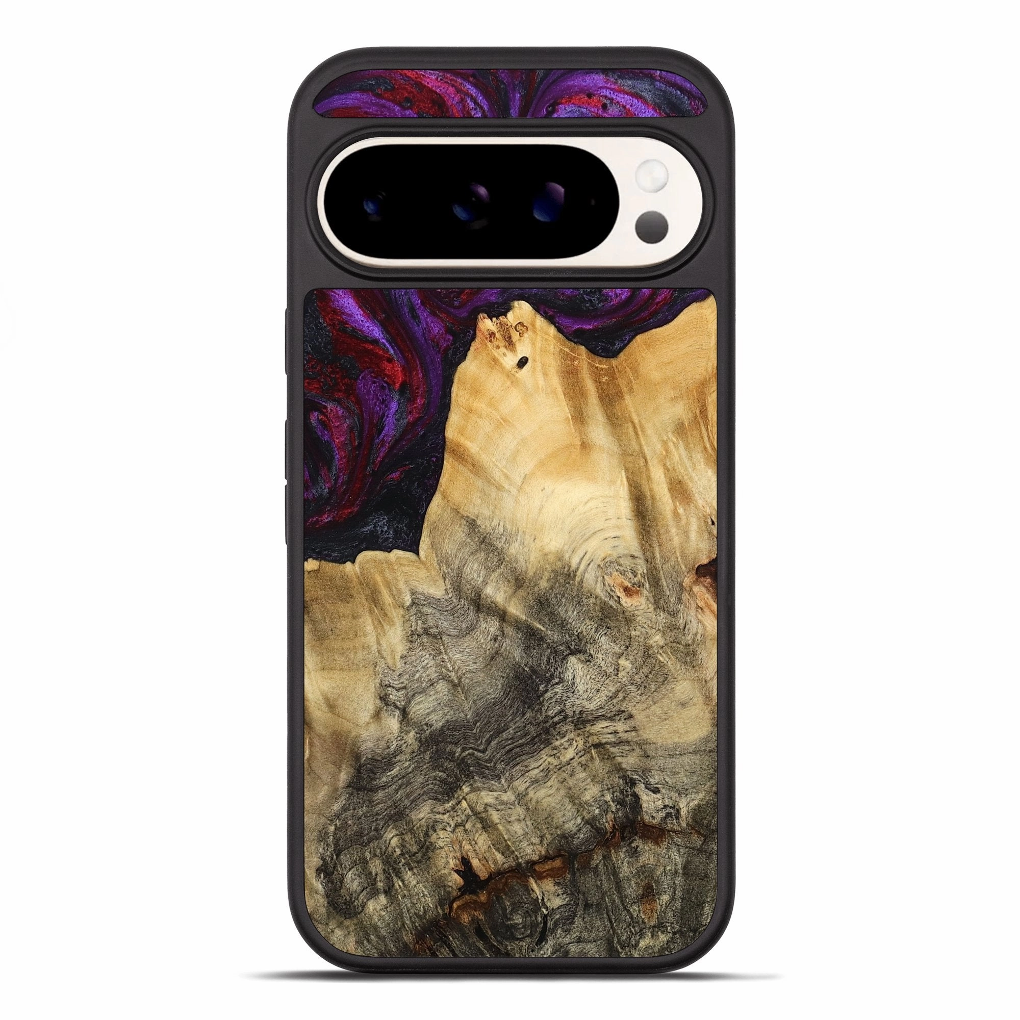 Pixel 10 Pro Xl Wood Phone Case - Jaylene (Purple, 777024) Screen Guard Scratch Resistant Glass