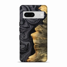 Pixel 7 Wood Live Edge Phone Case - Alaina (Black & White, 778498) Impact Resistant Self Healing