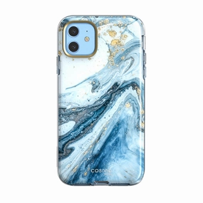Fingerprint Resistant Iphone 11 Cosmo Case-Marble Blue