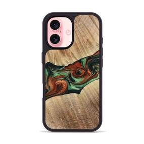Anti Spy Anti Yellowing Film Iphone 16 Wood Phone Case - Alannah (Green, 778684)