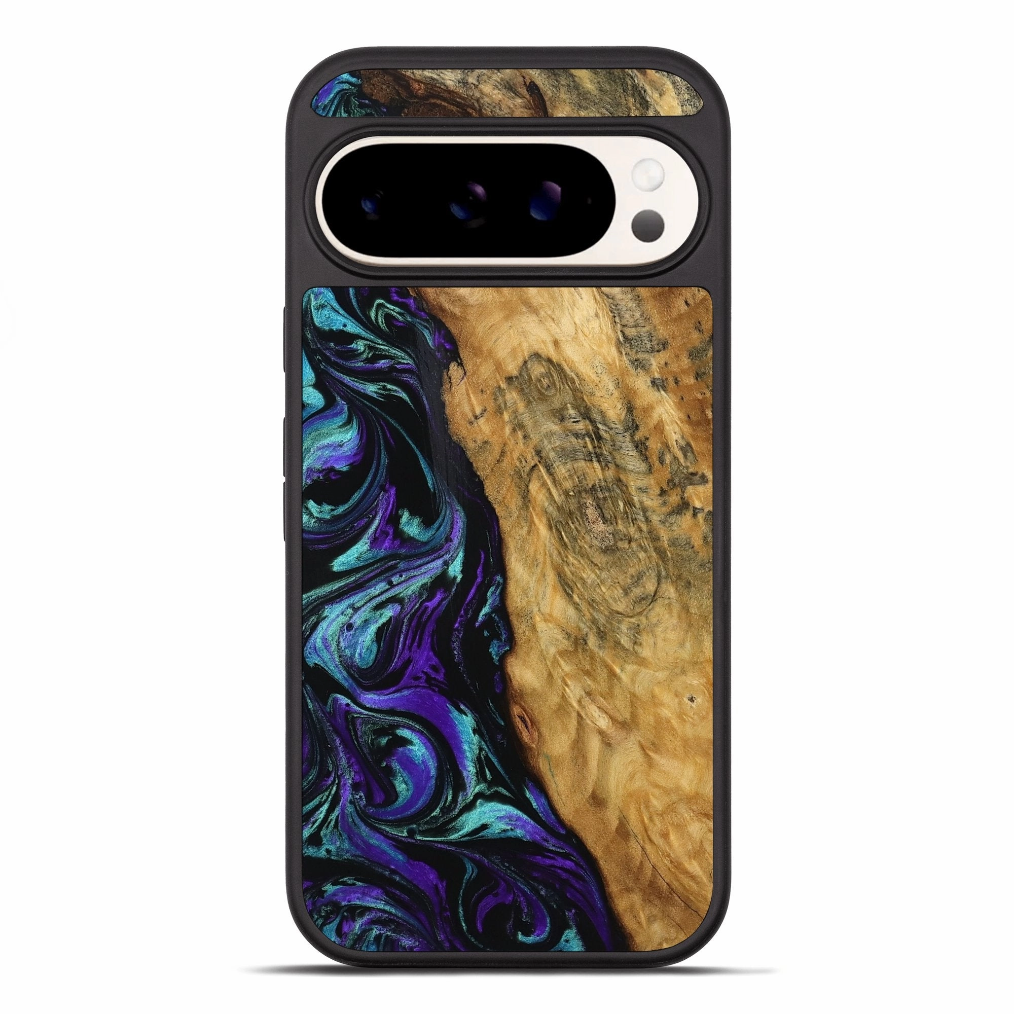 Pixel 10 Pro Xl Wood Phone Case - Erick (Purple, 768595) Drop Protection Raised Edges