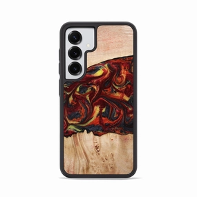 Galaxy S25 Wood Phone Case - Viola (Red, 776244) Impact Protection