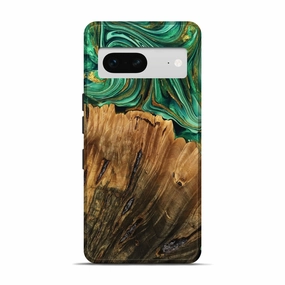 Impact Protection Pixel 7 Wood Live Edge Phone Case - Rodger (Green, 775027)