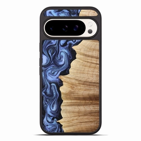 Pixel 10 Pro Xl Wood Phone Case - Lindy (Blue, 778671) Fingerprint Resistant Screen