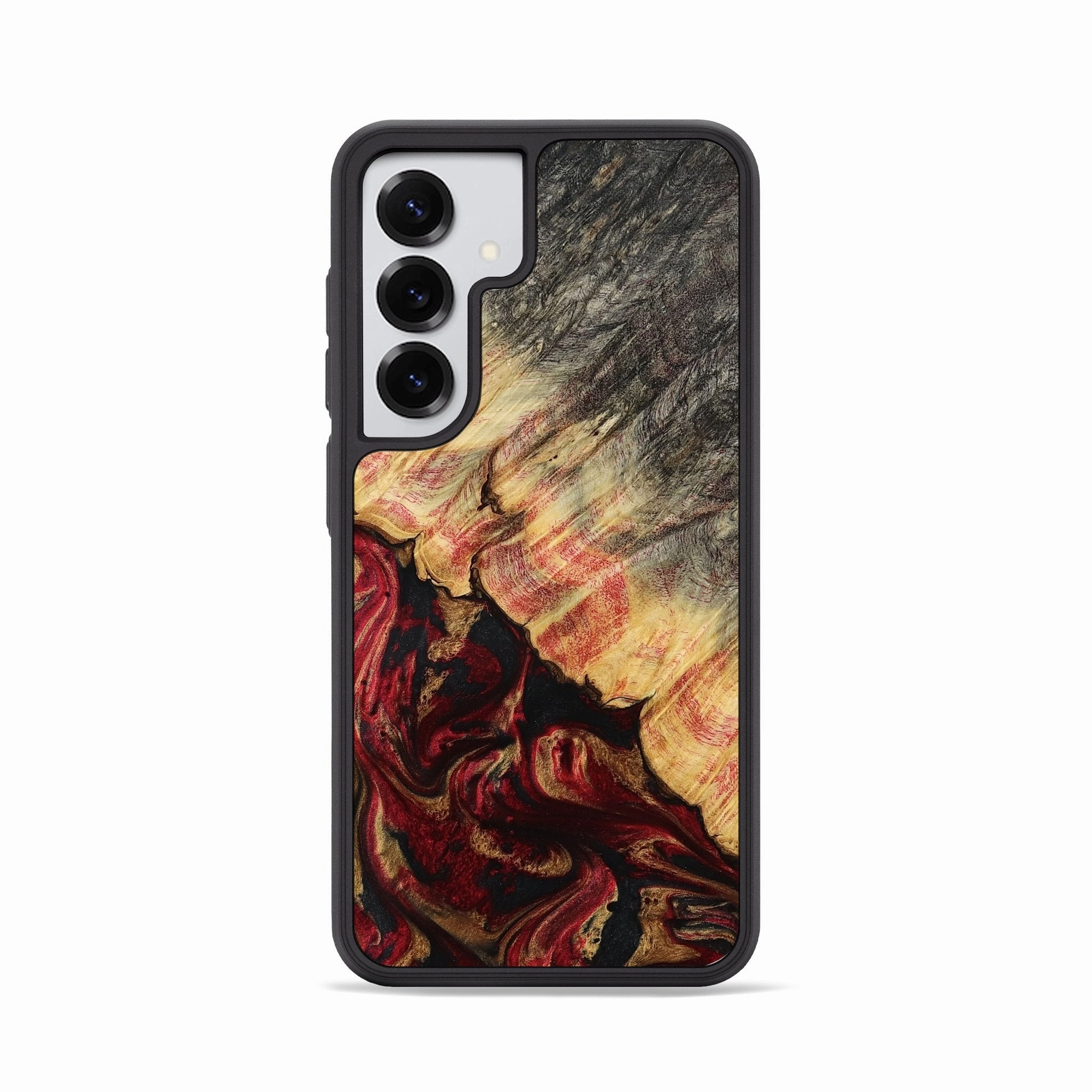 Galaxy S25 Wood Phone Case - Solana (Red, 780158) Smooth Touch Film