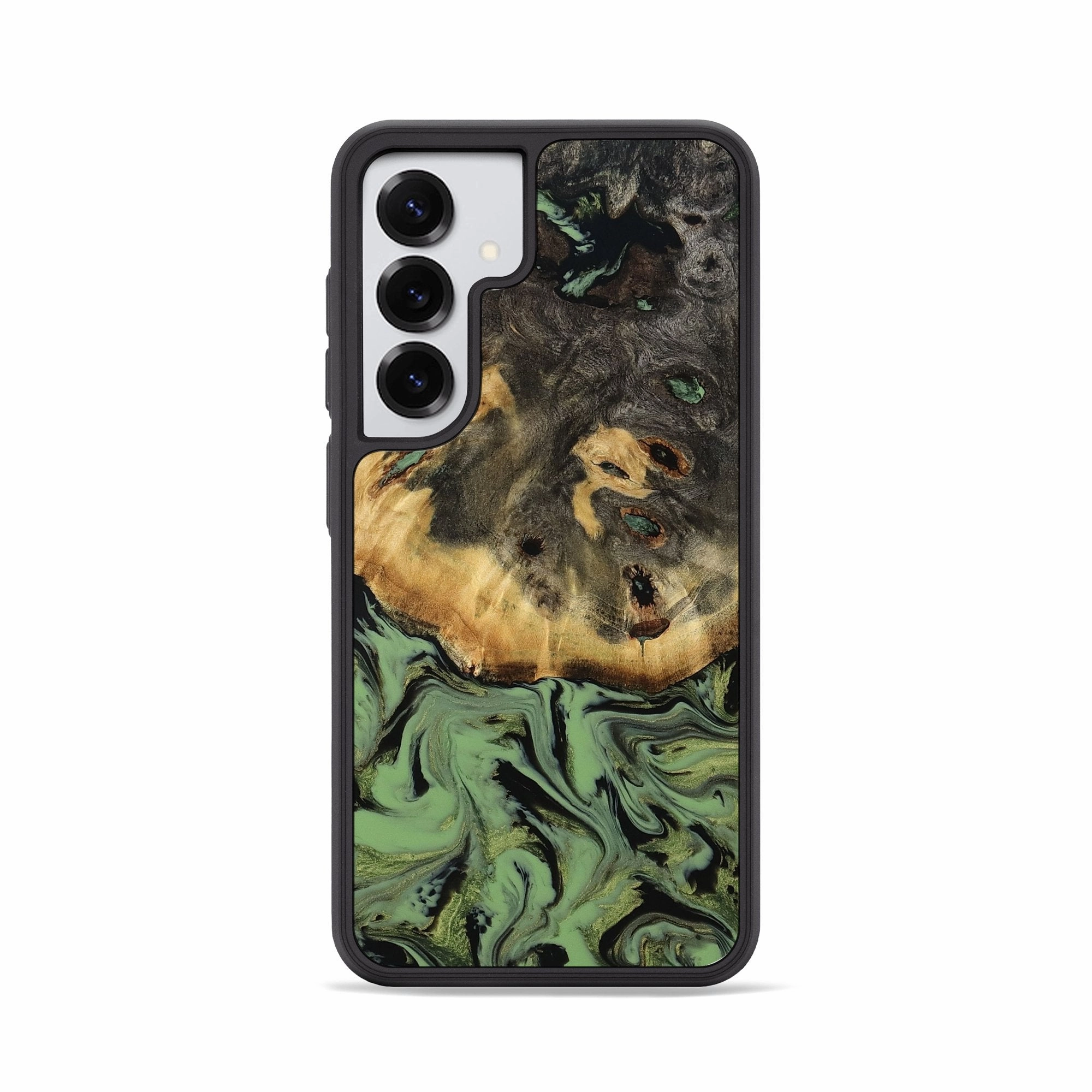 Galaxy S25 Wood Phone Case - Zada (Green, 781737) Anti Static