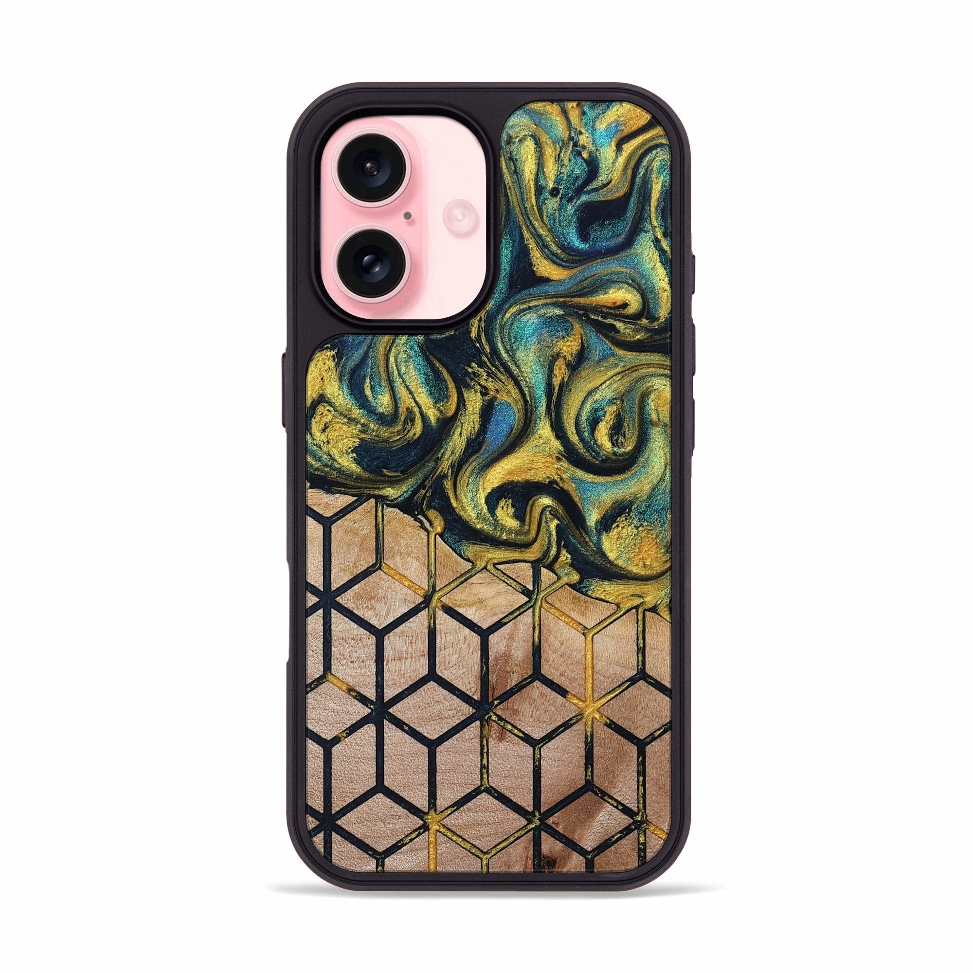 Tempered Screen Protector Iphone 16 Wood Phone Case - Axton (Pattern, 780845)