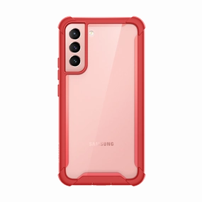 Galaxy S22 Plus Ares Clear Rugged Case - Red Anti Finger Grease