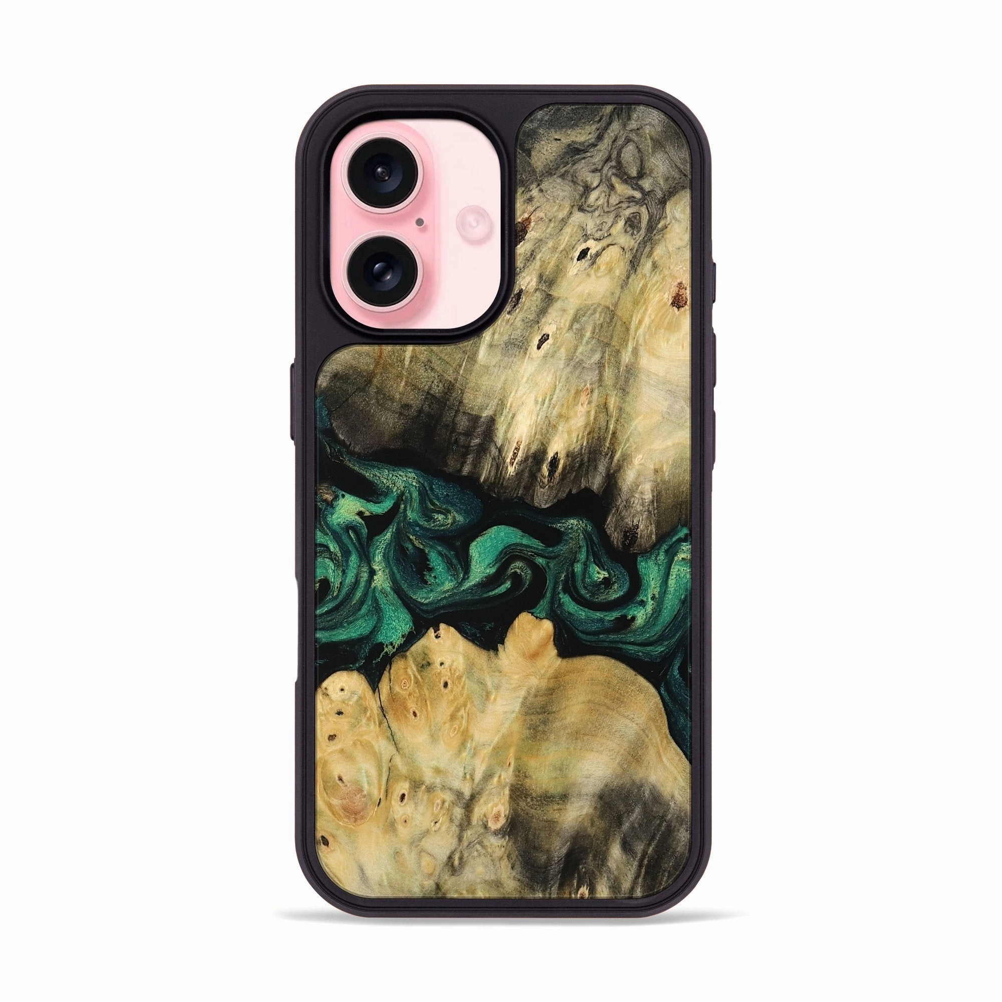 Iphone 16 Wood Phone Case - Valerie (Green, 769399) Fingerprint Resistant