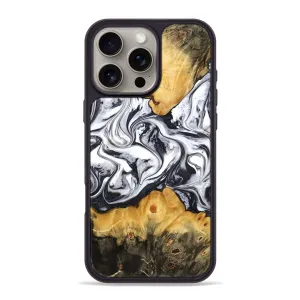 Edge to Edge Protection Iphone 16 Pro Max Wood Phone Case - Deonte (Black & White, 777906)