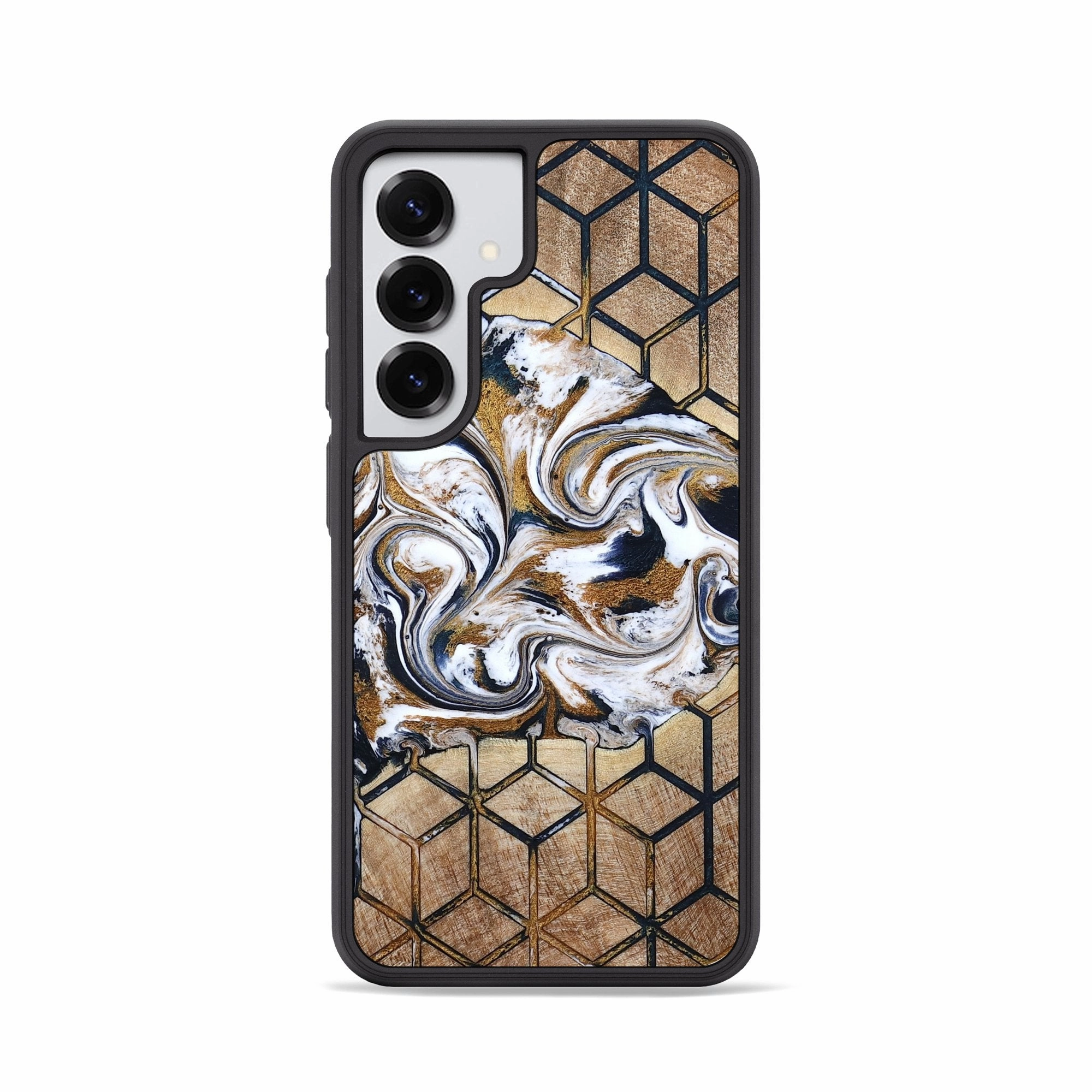 Galaxy S25 Wood Phone Case - Corine (Pattern, 781708) Drop Protection Anti Finger Stain