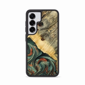 Galaxy S25 Wood Phone Case - Staci (Green, 777923) Scratch Proof Glass