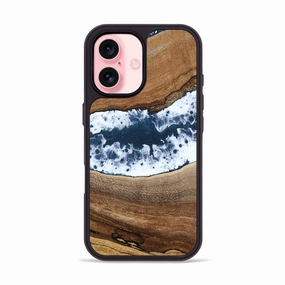 Tempered Screen Protector Water Resistant Iphone 16 Wood Phone Case - Porter (Coastal, 781532)