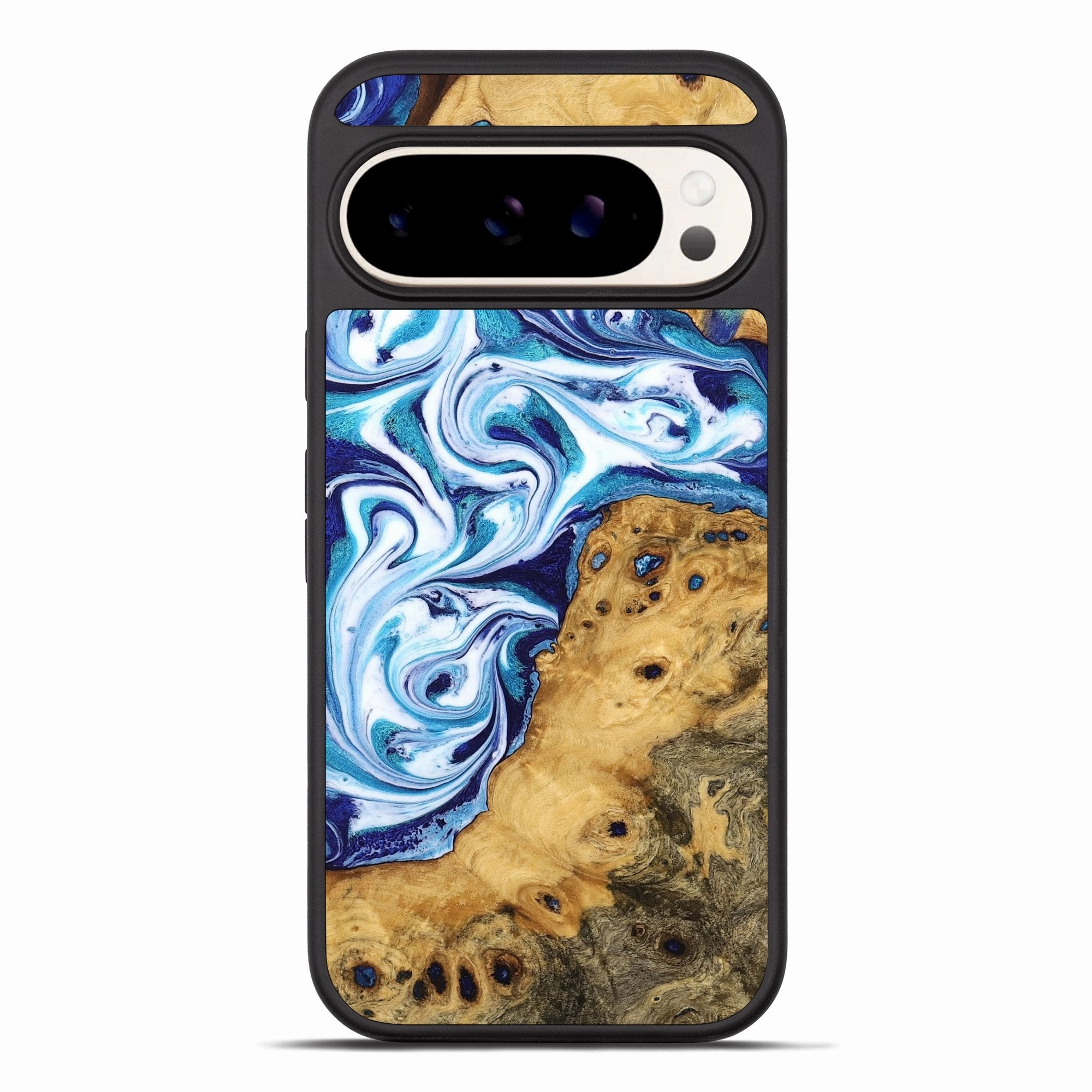 Shock Guard Anti Glare Pixel 10 Pro Xl Wood Phone Case - Unique (Blue, 777013)
