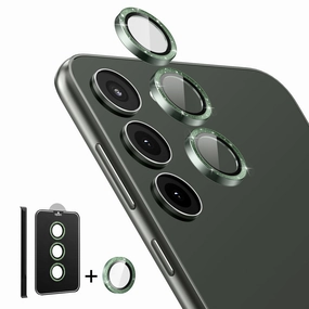 Tempered Glass Camera Lens Protector For Galaxy S23/S23 Plus-Glitter Green Ultra Slim Protector Scratch Proof