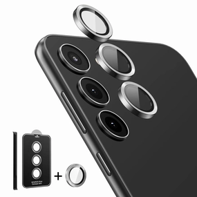 Anti Reflection Anti Fingerprint Film Tempered Glass Camera Lens Protector For Galaxy S23/S23 Plus-Silver