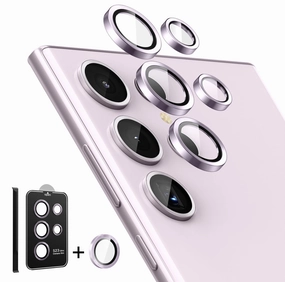 Scratch Protection Anti Yellowing Screen Tempered Glass Camera Lens Protector For Galaxy S23 Ultra-Rose Gold