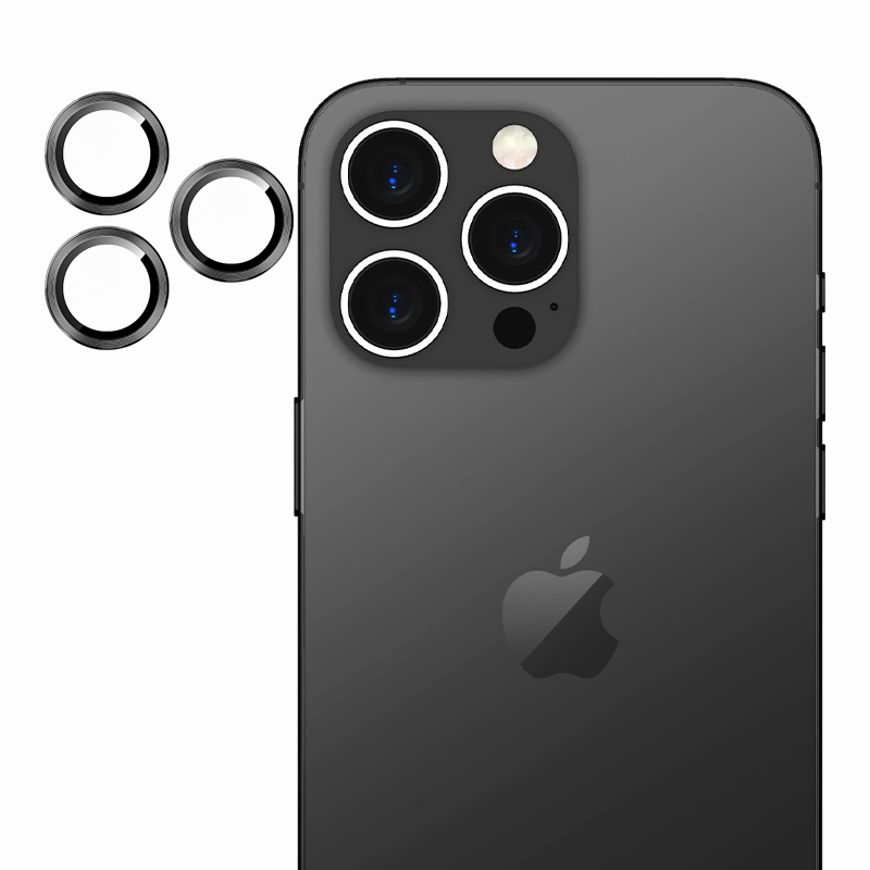 Anti Oil Film Ultra Thin Tempered Glass Camera Lens Protector For Iphone 15 Pro Max-Black