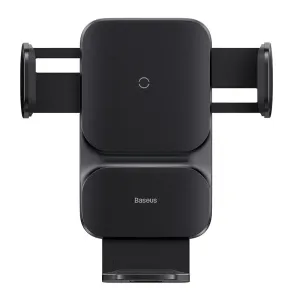 Lightweight Charger Reinforced Connector Baseus Wisdom Auto Alignment Car Mount Wireless Charger Qi 15W Air Outlet Base Black Cgzx000001