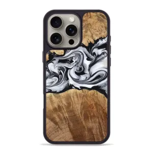 Iphone 16 Pro Max Wood Phone Case - Sunny (Black & White, 775992) Fingerprint Repellent