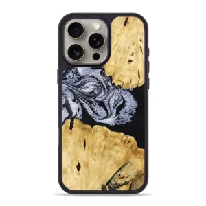 Iphone 16 Pro Max Wood Phone Case - Sherman (Black & White, 780968) Edge Protection