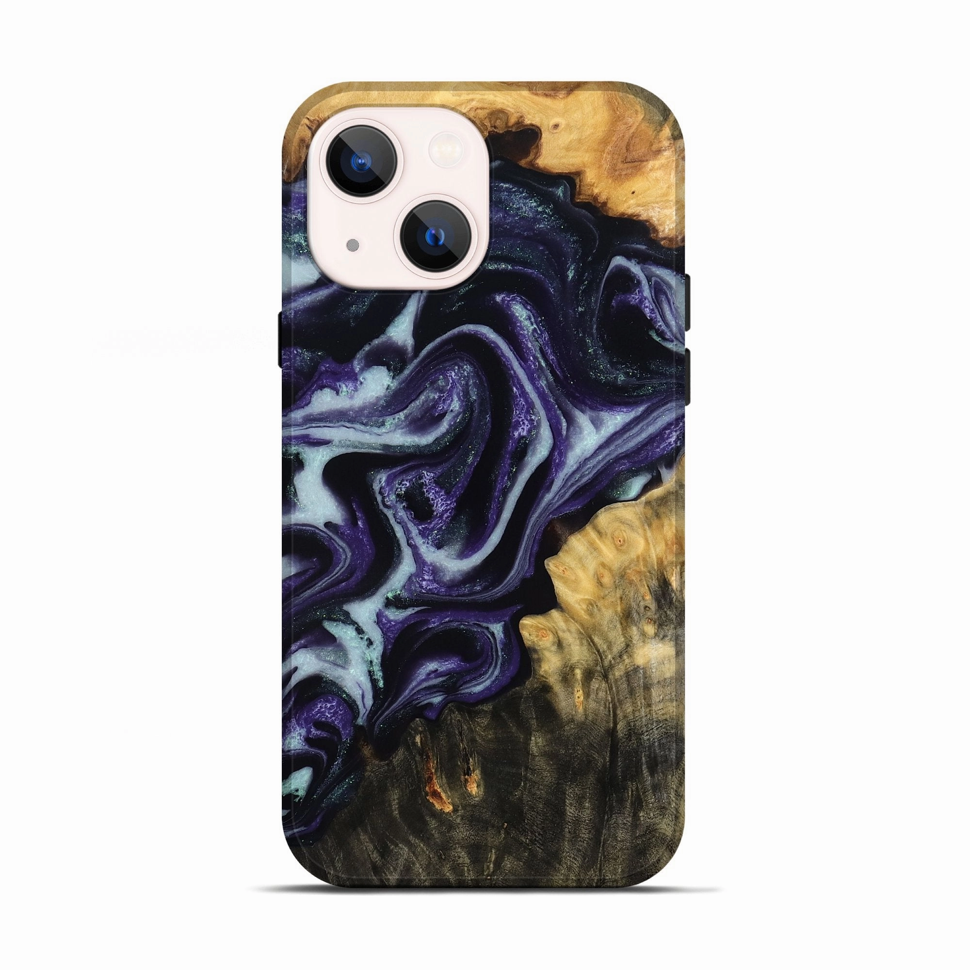 Protective Layer Ultra Thin Iphone 13 Wood Live Edge Phone Case - Hal (Purple, 781019)
