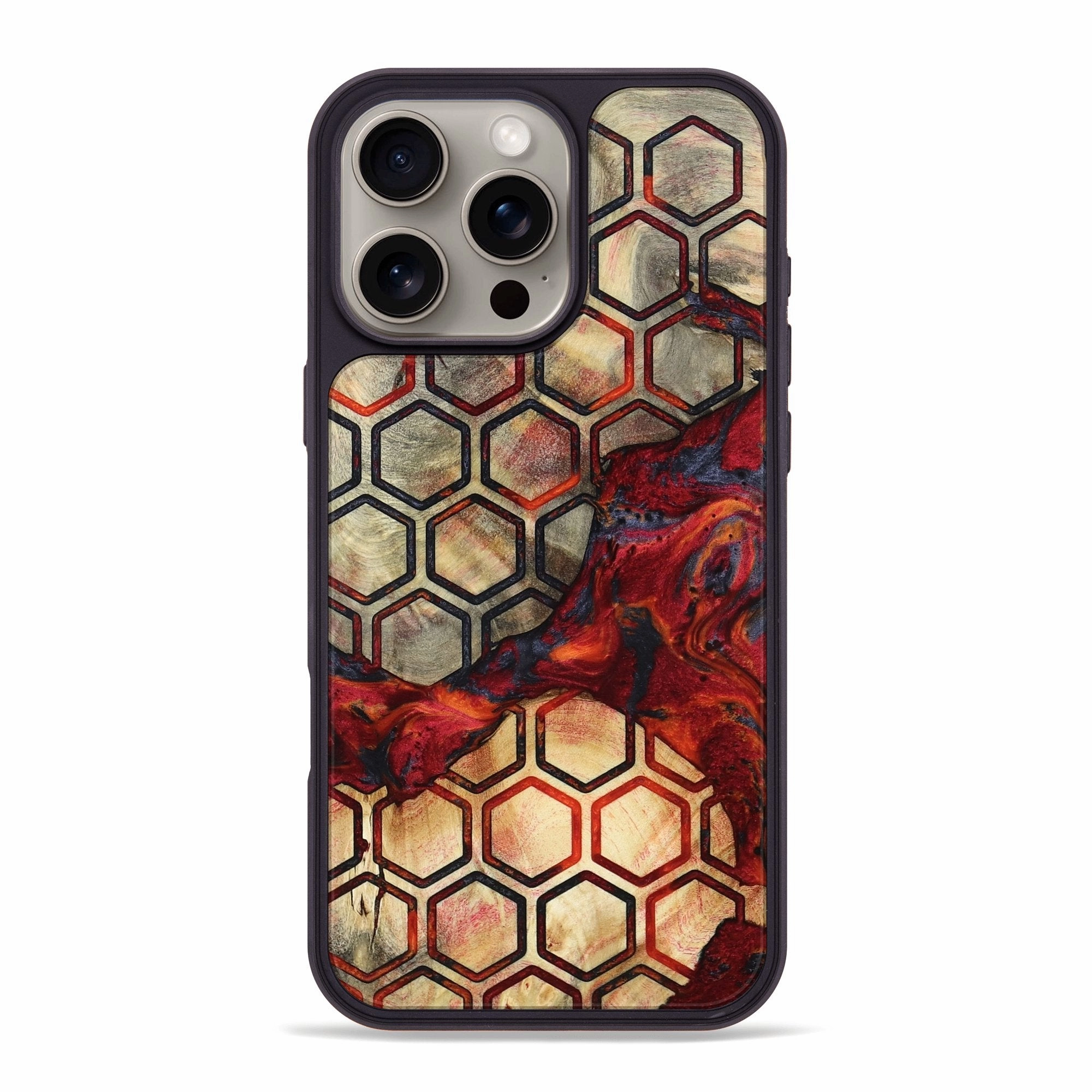 Easy Apply Fingerprint Resistant Screen Iphone 16 Pro Max Wood Phone Case - Amora (Pattern, 781317)